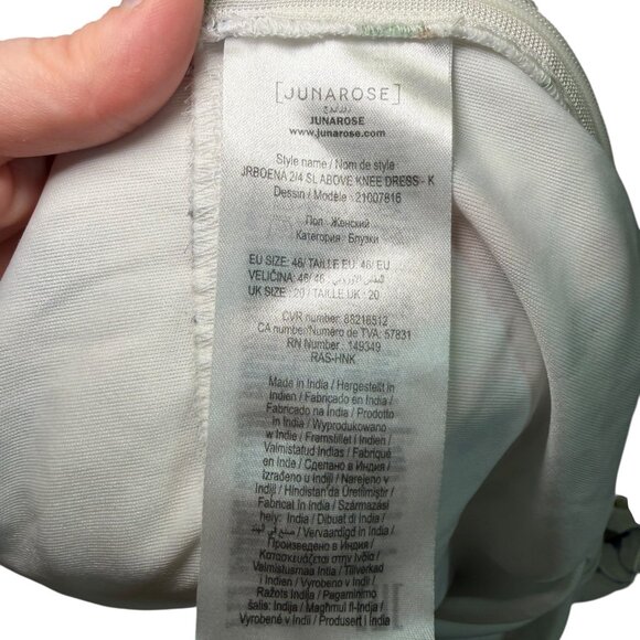 Junarose Floral Ruffle Hem Dress White Multicolor Size 16 - Picture 2 of 7